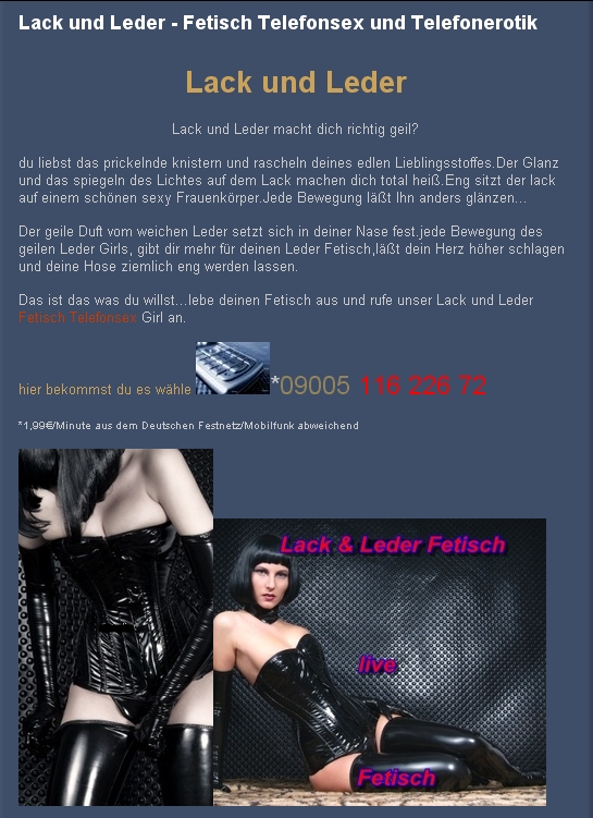 Lack und Leder Telefonsex